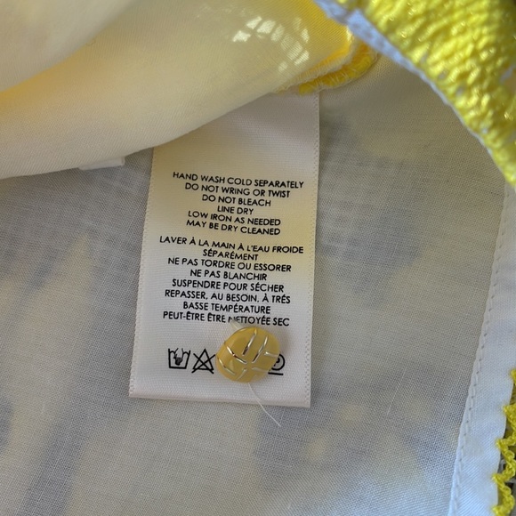 NWOT Anthropology Mauve Yellow Lace Mini Summer Dress size 10 - Picture 6 of 8